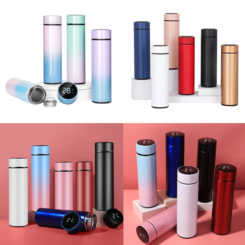 Stainless Steel Insulated Water Bottle Smart LED Temperature Display Intelligent Vacuum Water Flask