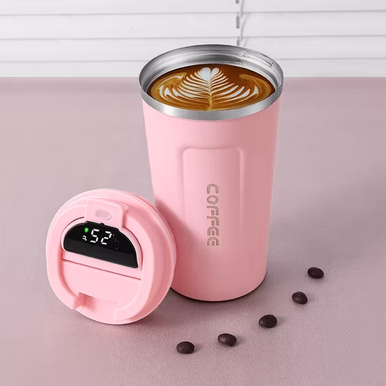510ml 380ml Smart Touch Tumbler Temperature Stainless Steel Double Wall Vacuum Insulated Thermal Coffee Mug Smart with Leakproof Display Lid