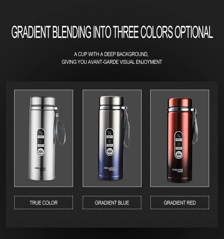 Large Capacity Custom Logo Smart Thermos Vacuum Flask Stainless Steel Double Wall Portable Travel Wholesale 1000 Ml