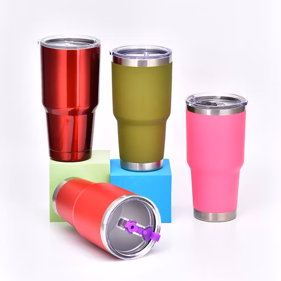 Tazza da viaggio termica in acciaio inossidabile da 16 once 17 once 20 once 30 once con manico, tazze da tè da caffè da viaggio isolate a doppia parete
