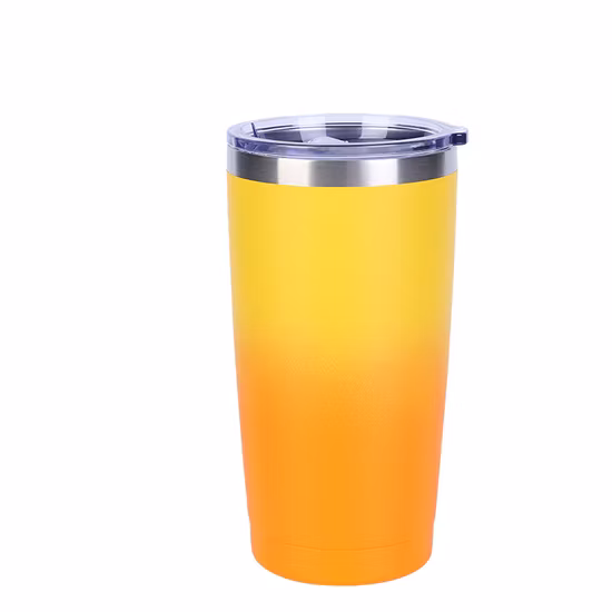 Tazza per bevande ghiacciate per bevande calde Tazza da viaggio isolata sotto vuoto in acciaio inossidabile a doppia parete da 20 once
