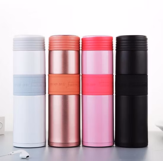 Set doppio creativo in silicone in acciaio inossidabile per tazza termica da donna