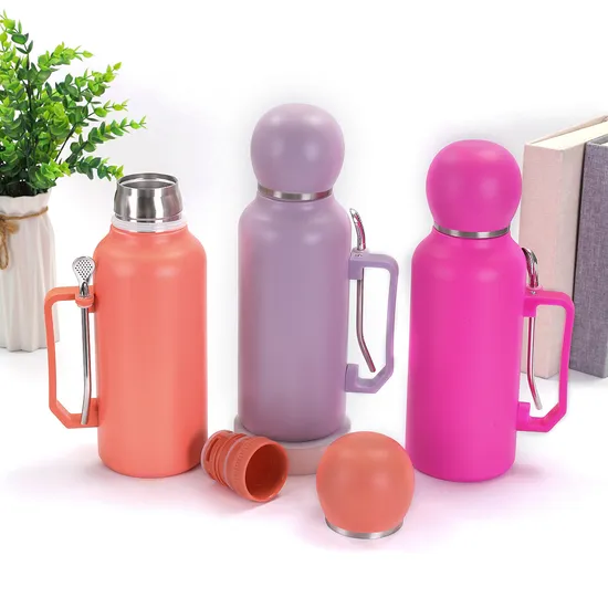 Tazza per acqua da 450 ml con coperchio con venature del legno Regalo promozionale Thermos portatile a doppia parete realizzato in acciaio inossidabile 304