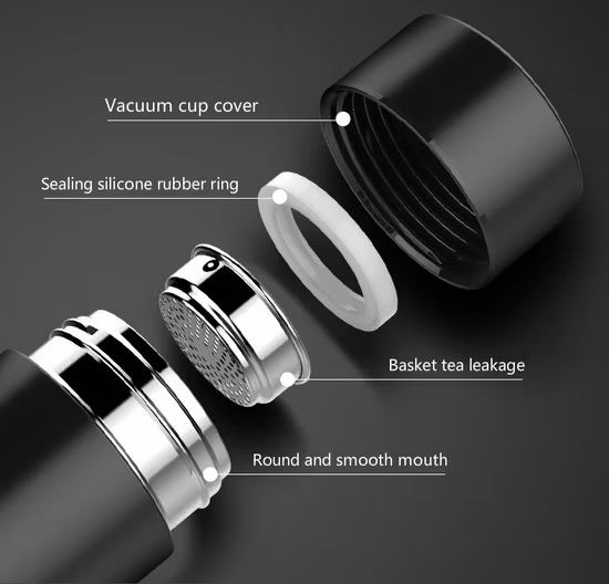 Borraccia intelligente di lusso con touch screen LCD e design della temperatura, bottiglia sottovuoto in acciaio inossidabile