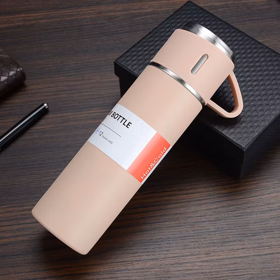 Tazza thermos in acciaio inossidabile 304 con tre coperchi e cofanetto regalo consegnato a mano, tazza sottovuoto regalo, stampa all'ingrosso